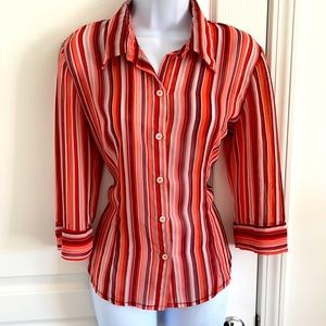 Sheer shirt 3/4 sleeve size M